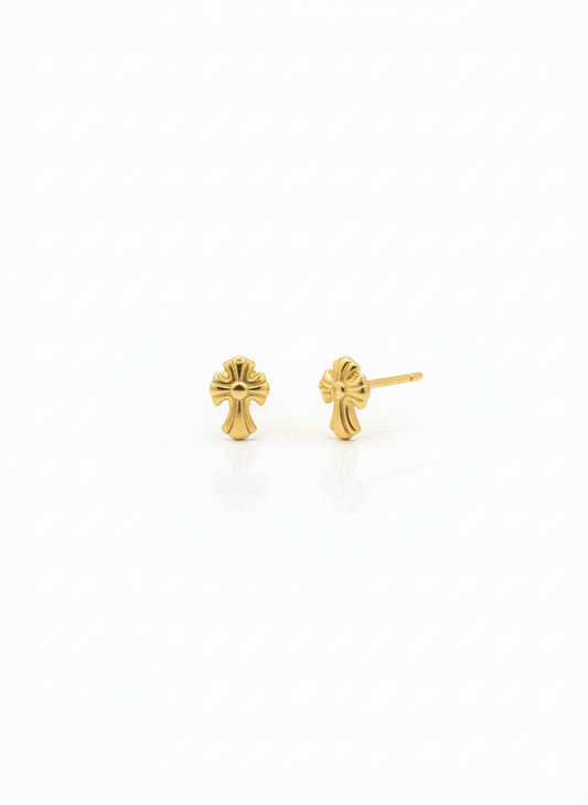 Golden Cross Mini Stud