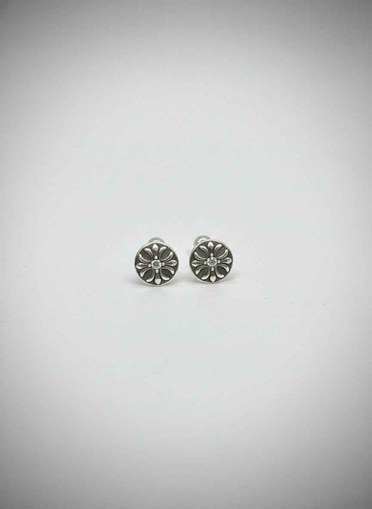 Crome Floral Studs