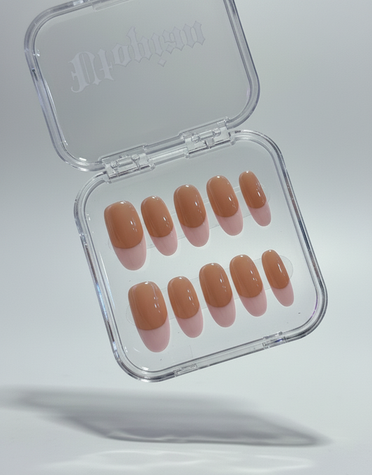 Bb pink Almond french tip press on.