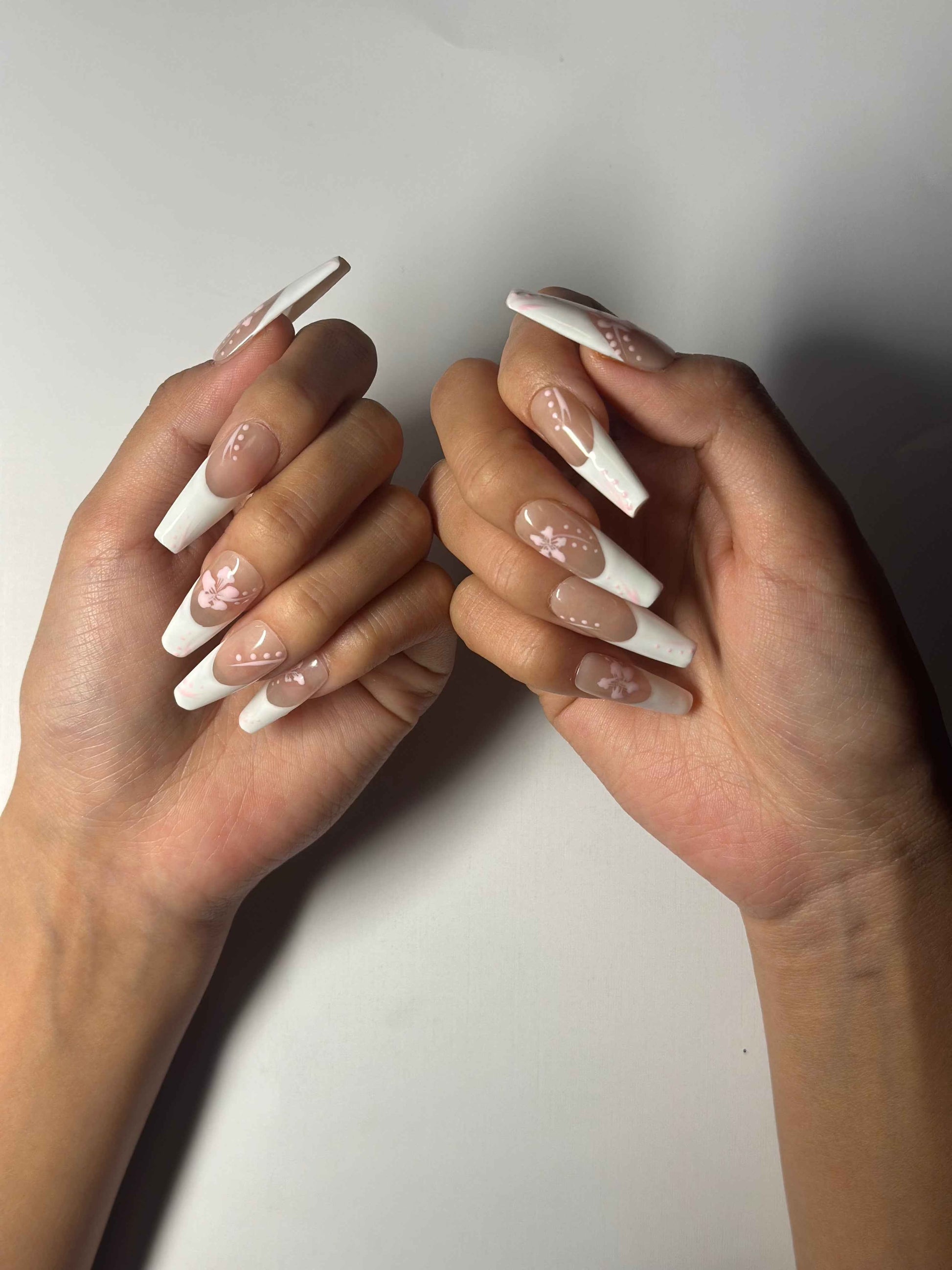 Pink Blossom French Tips