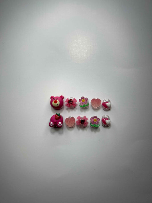 Berry Bear Short Kids Nail