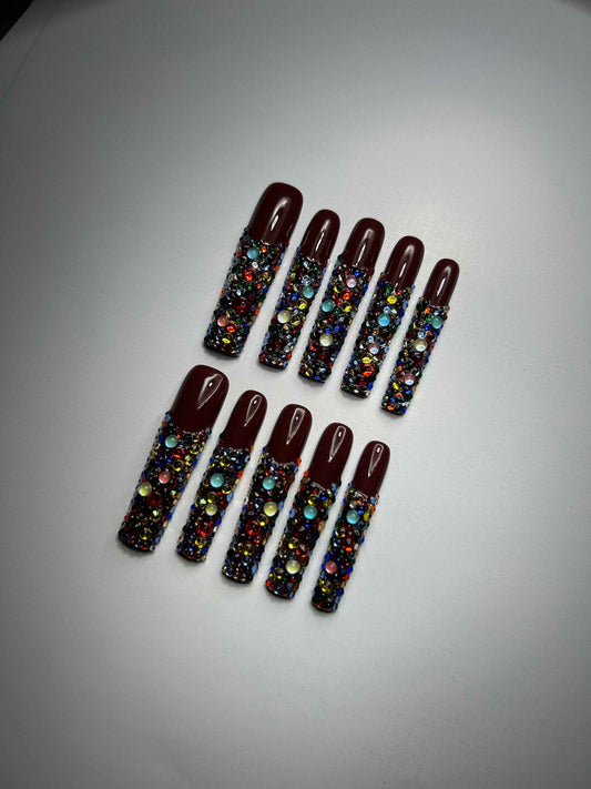 Rainbow Rhinestone Stiletto