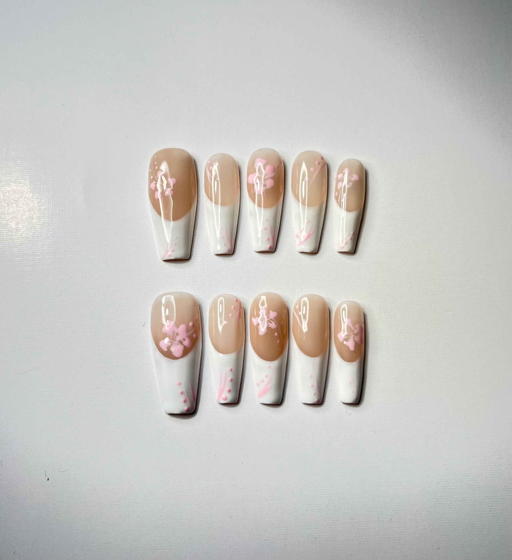 Pink Blossom French Tips