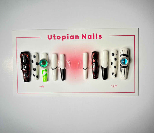 Hellow kitty long nails