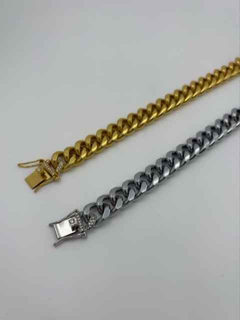 The 'Miami Luxe' Iced-Clasp Bracelet