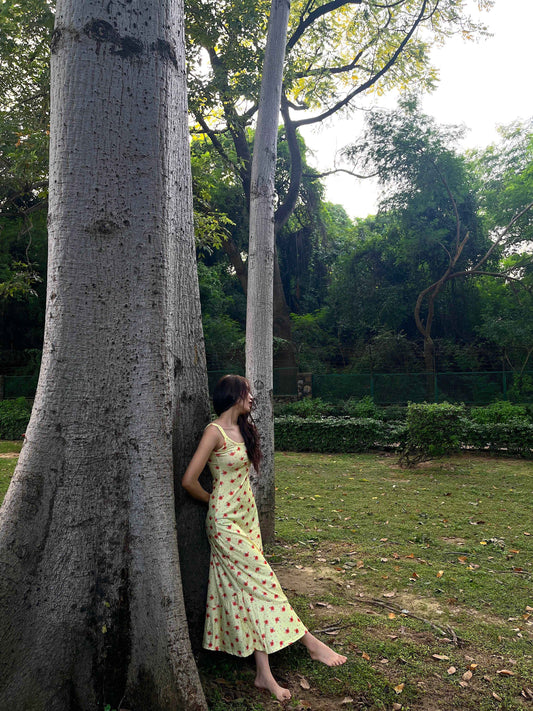 Yellow Floral Maxi Sundress