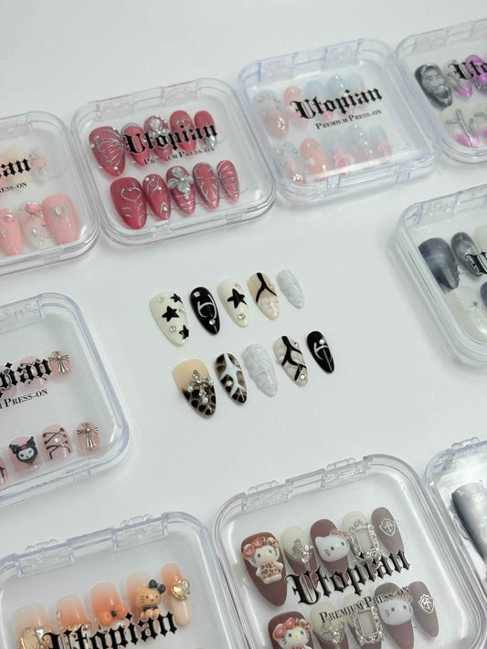 Y2K Contrast Almond Press-On