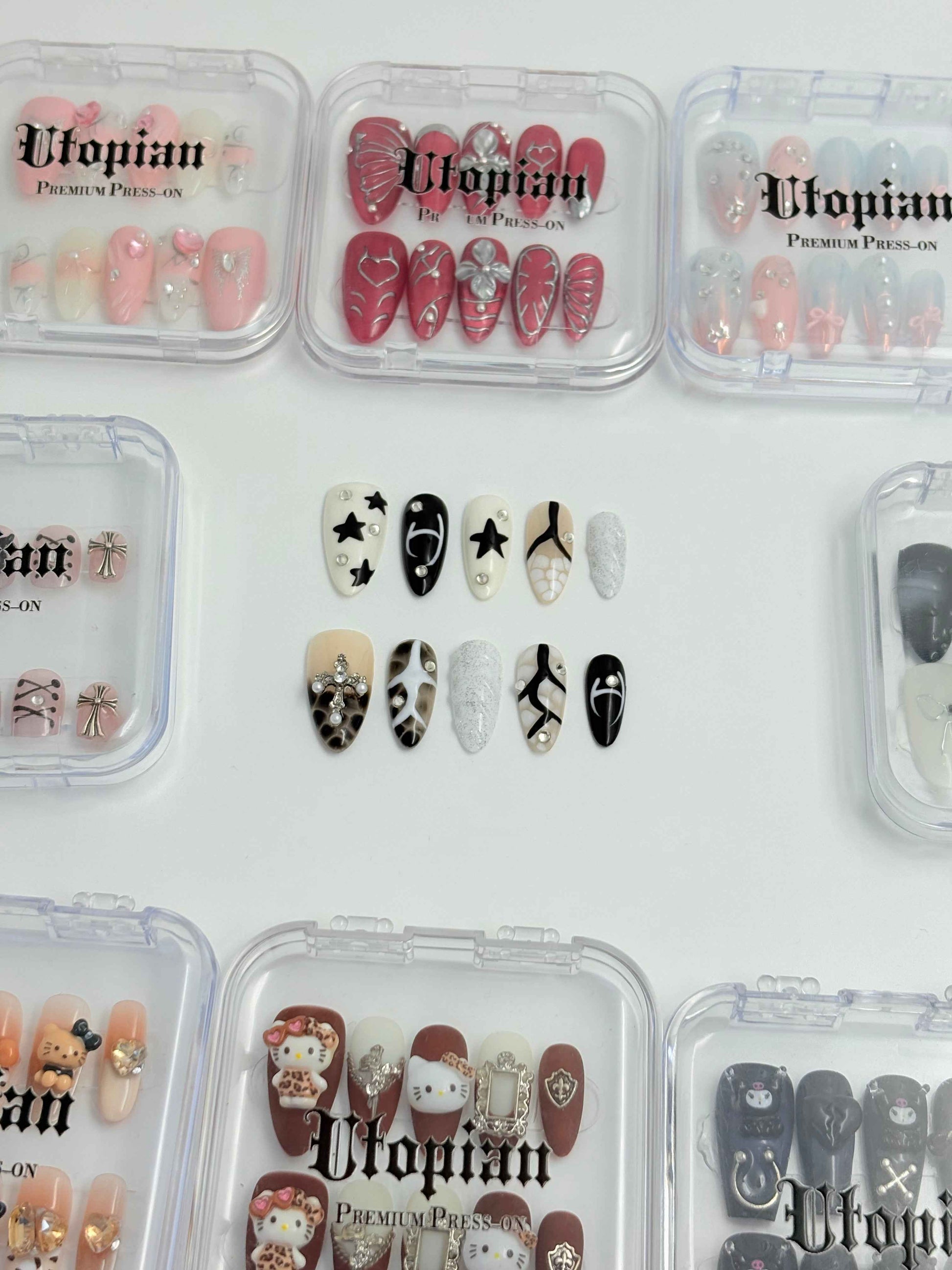 Y2K Contrast Almond Press-On