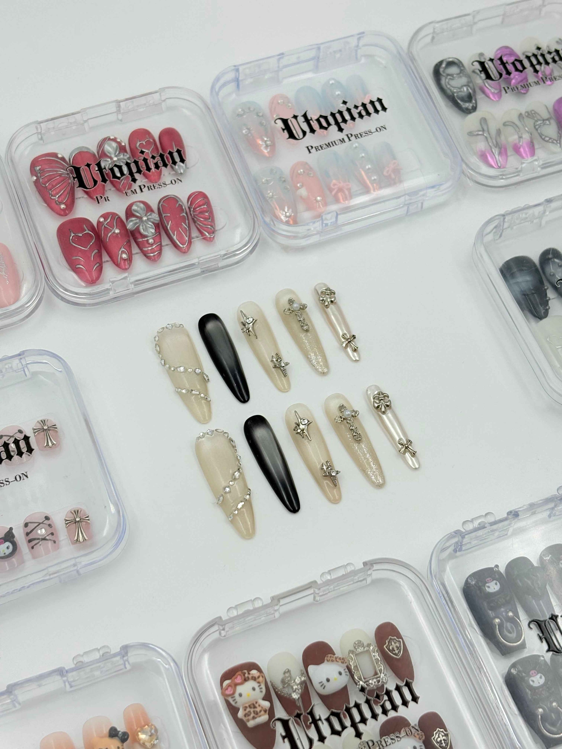 Celestial Cross Coffin Press-On