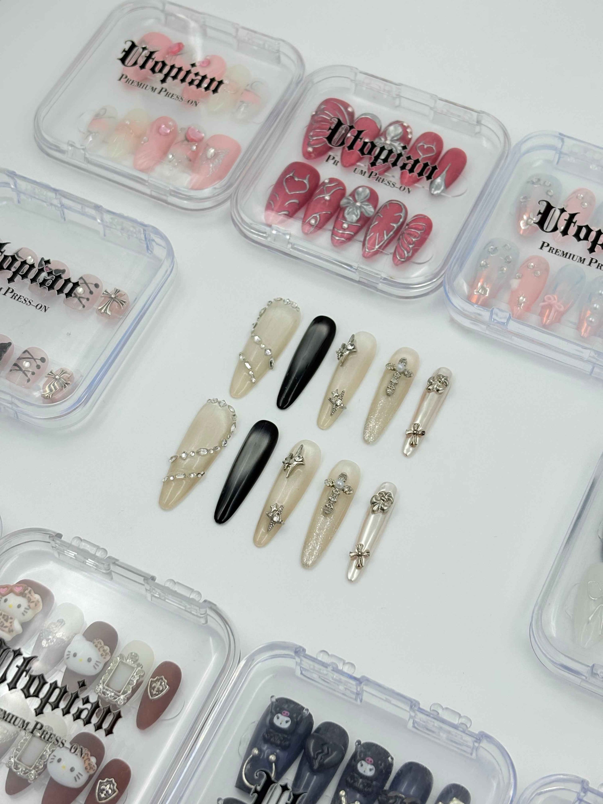 Celestial Cross Coffin Press-On