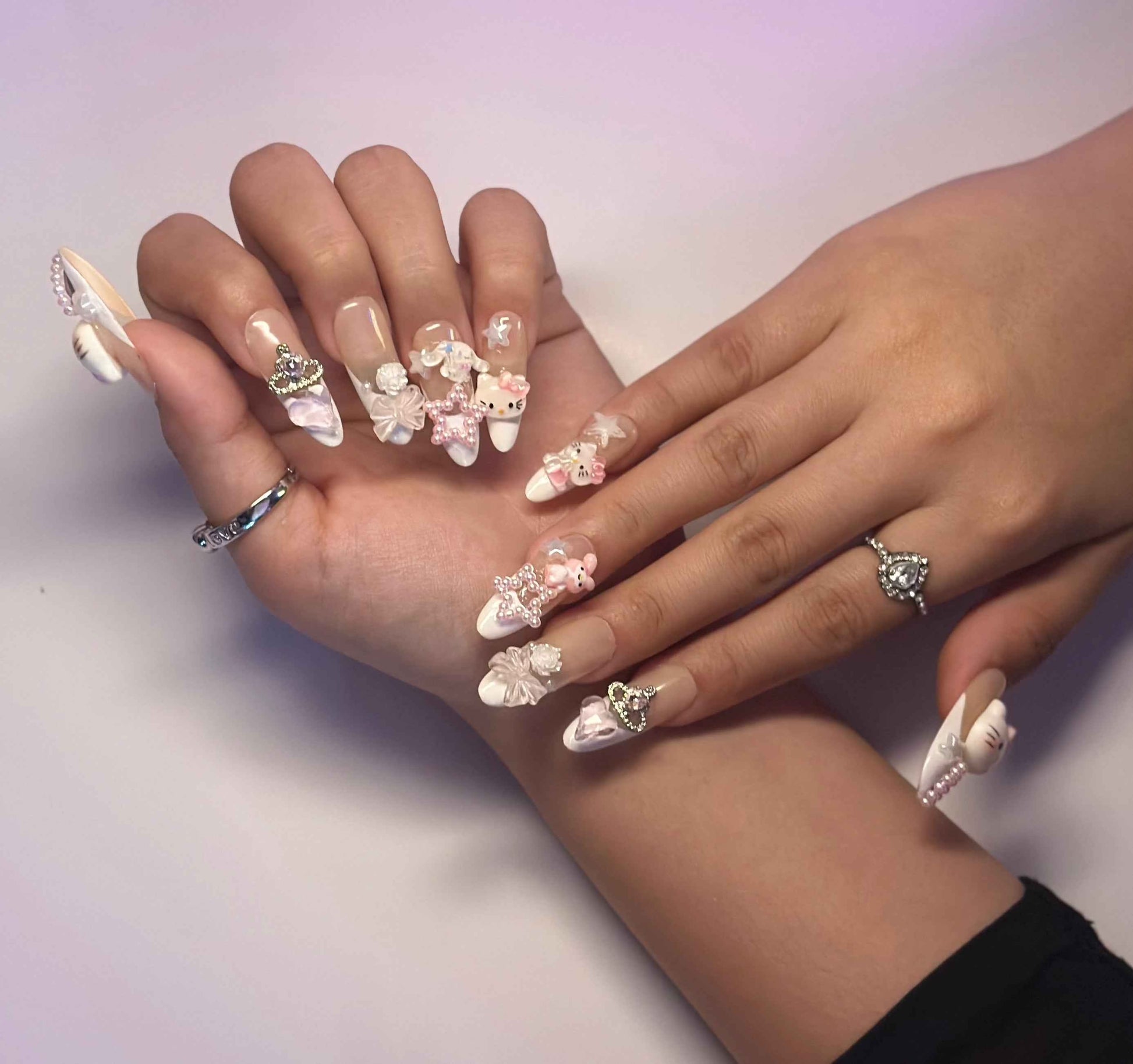 Kawaii Hello Kitty 3D Stiletto Nails