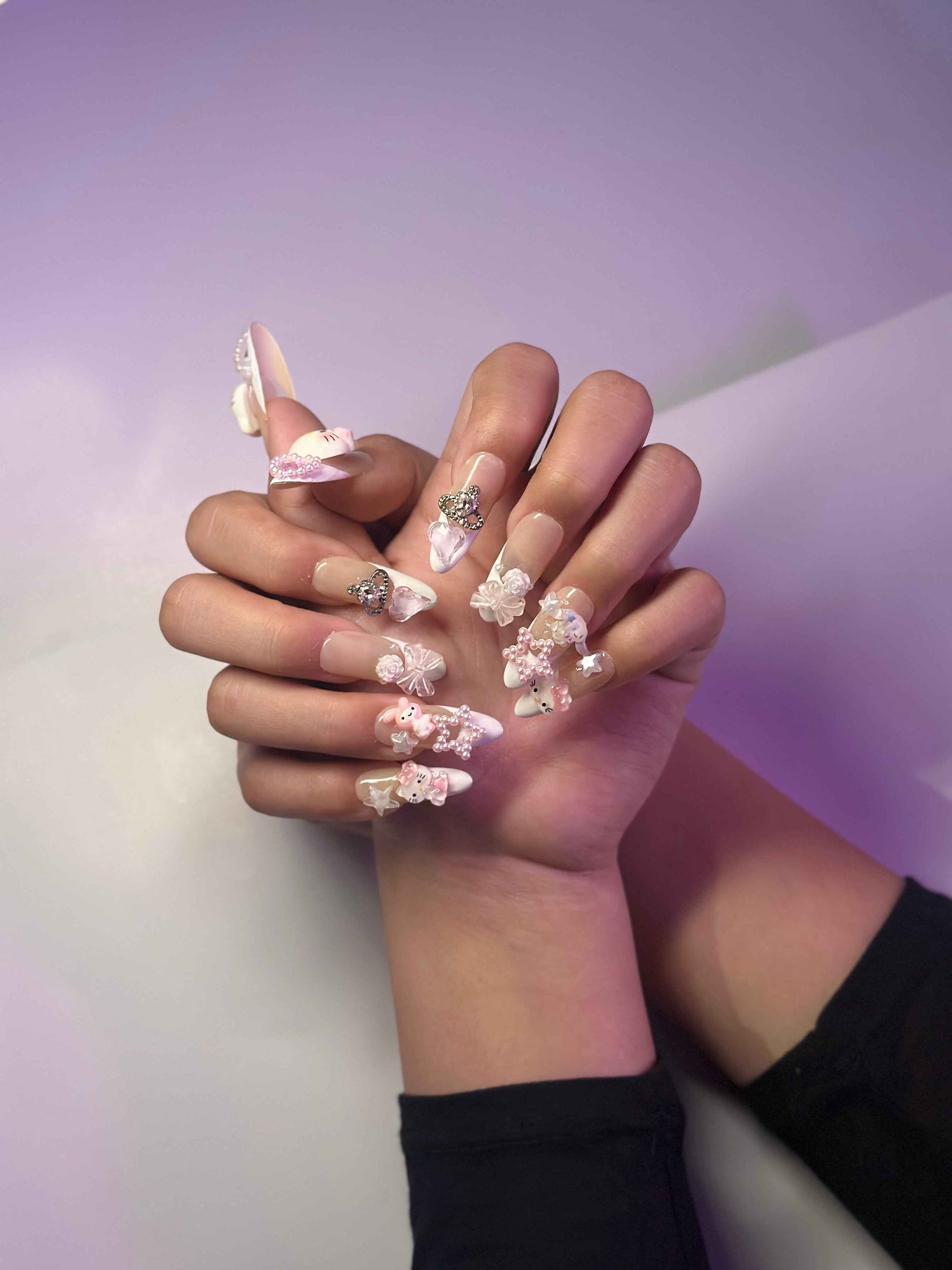 Kawaii Hello Kitty 3D Stiletto Nails