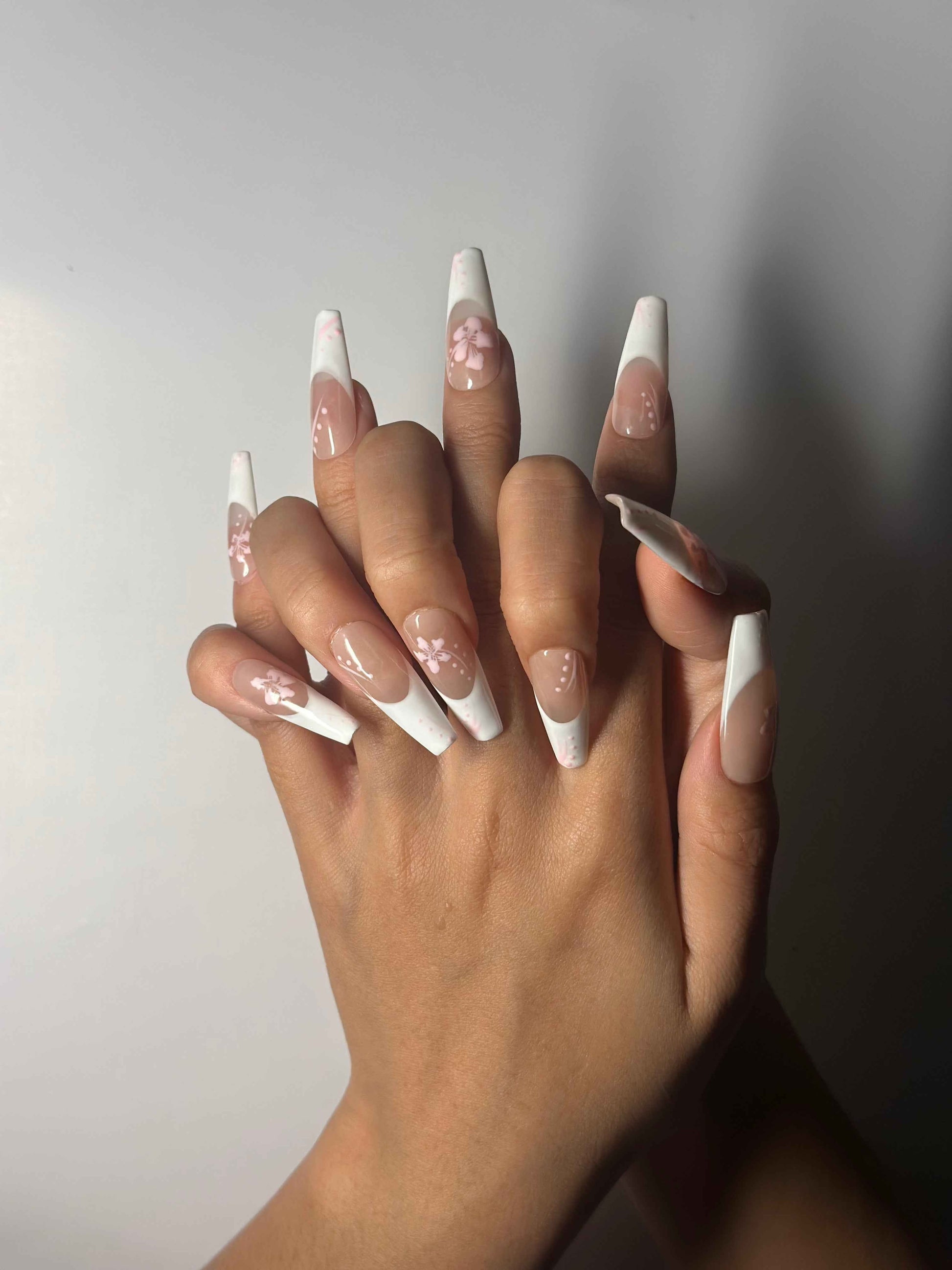 Pink Blossom French Tips