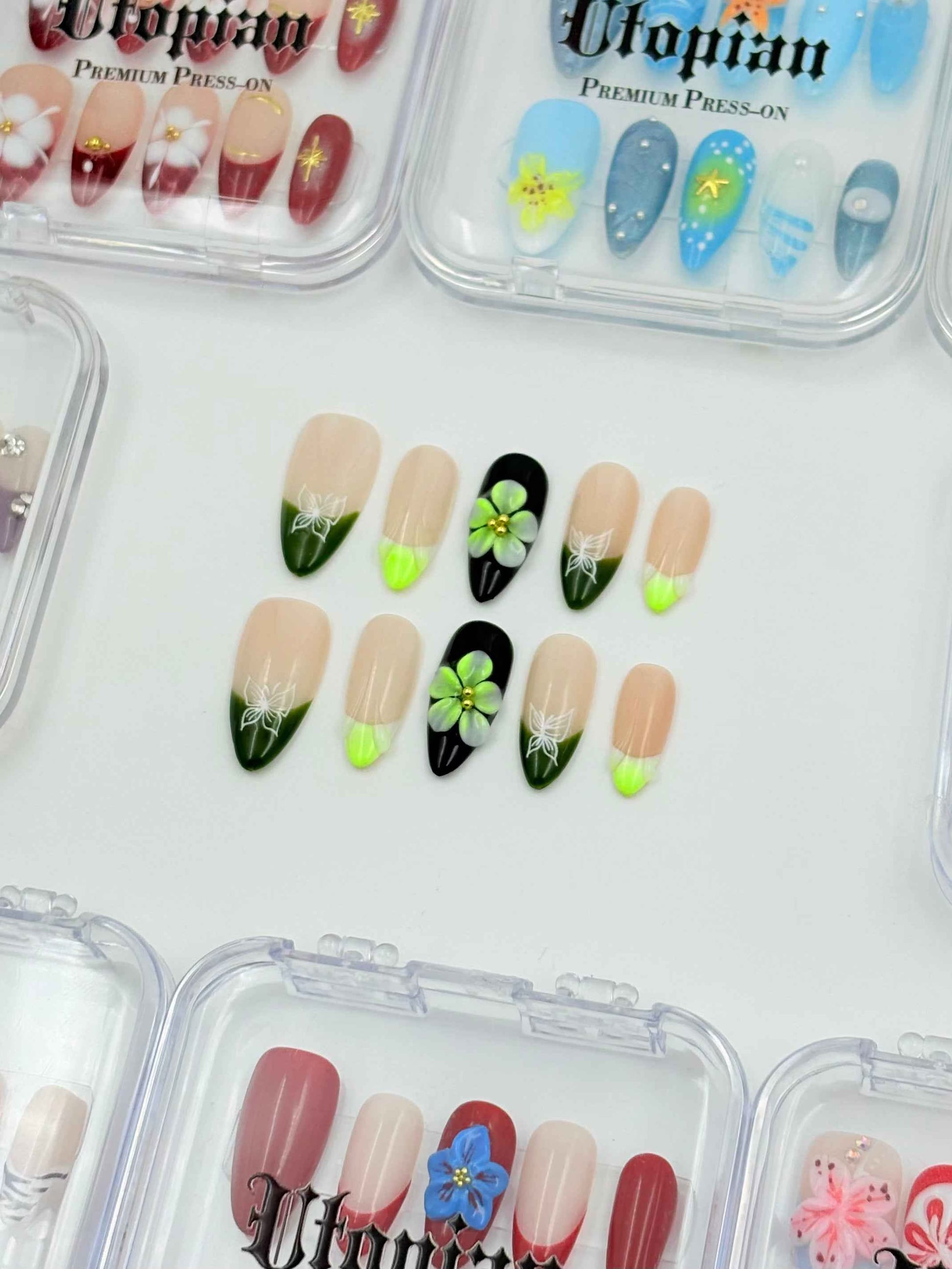 Lime Leaf Floral French Set