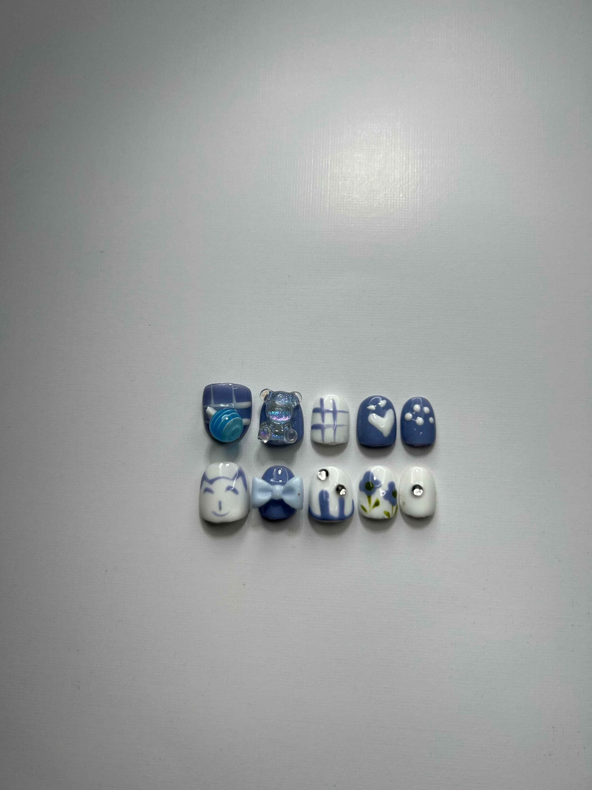 Delft Doodle Kids Nails
