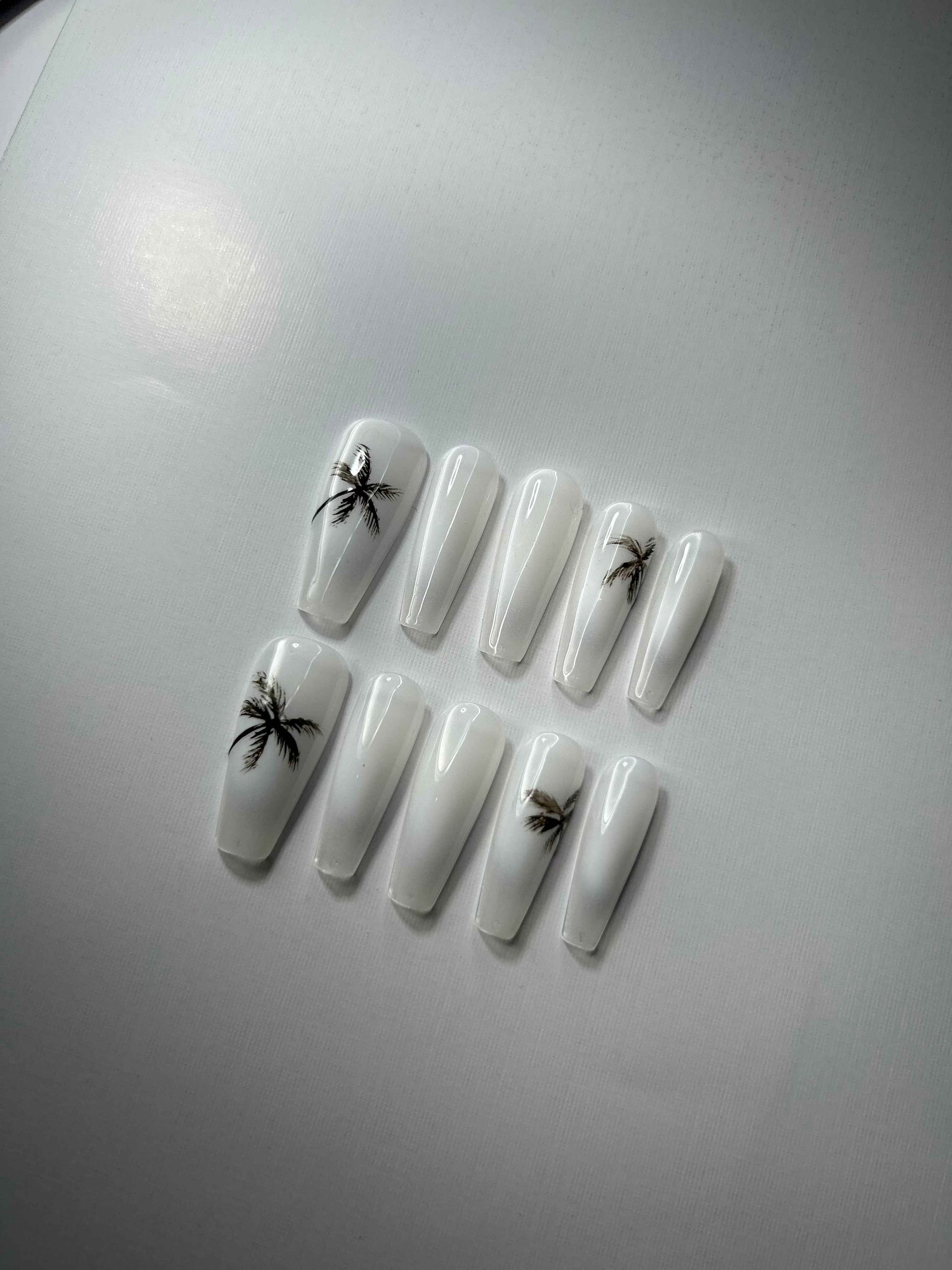 Astral Beach Stiletto Nails