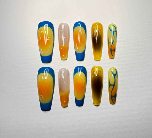 yellow hollow nails