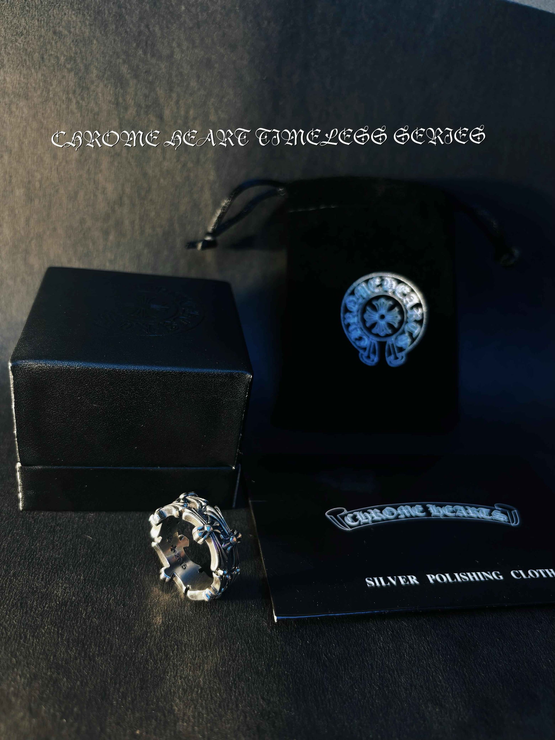 CHROME HEARTS CROSS CROWN RING