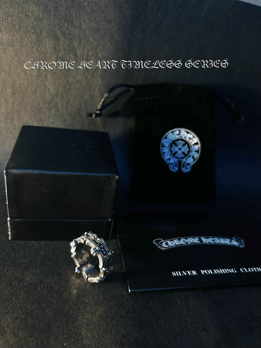 CHROME HEARTS CROSS CROWN RING