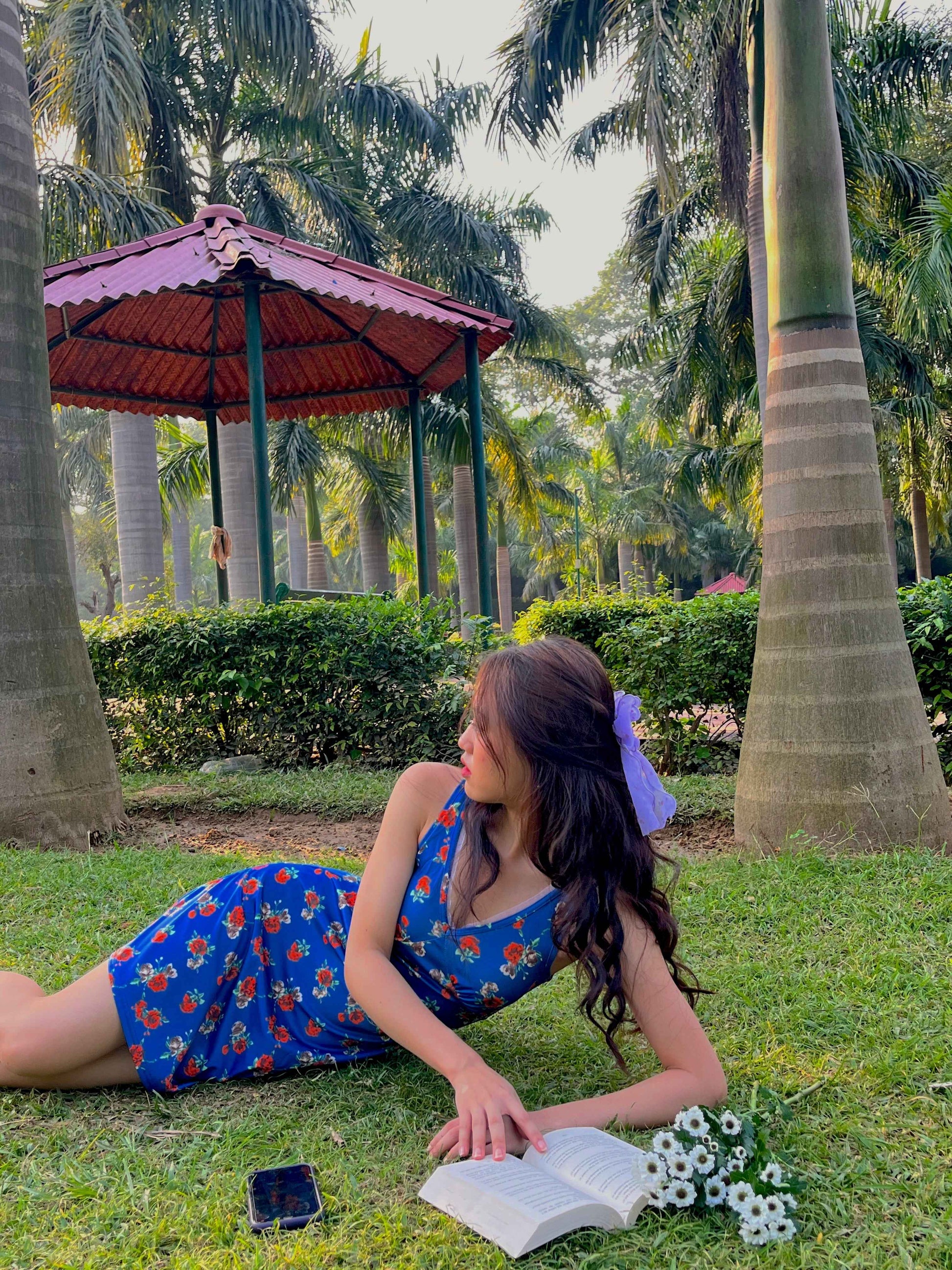 Blue Floral Mini Sundress