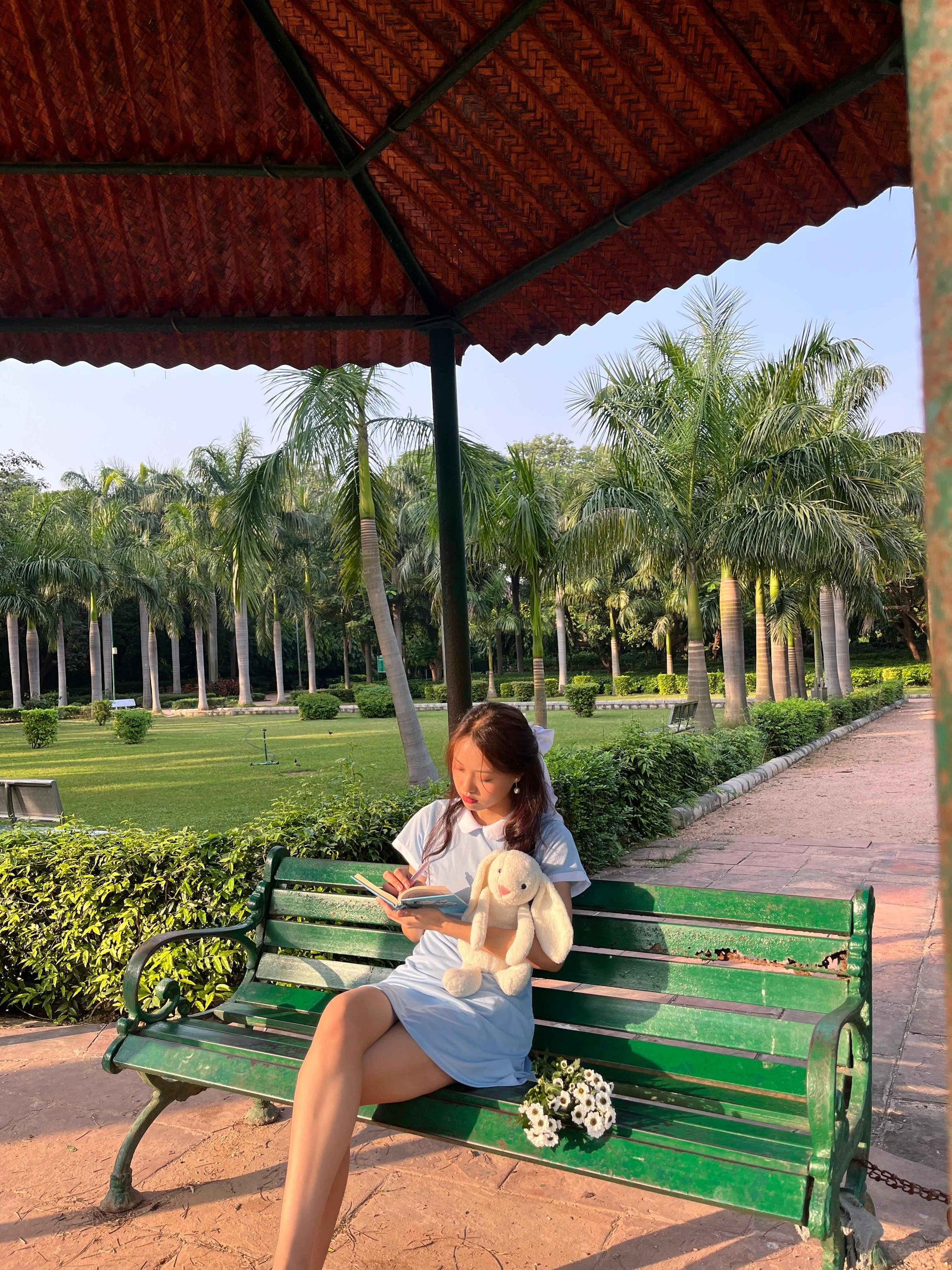 Light Blue Collared A-Line Mini Dress