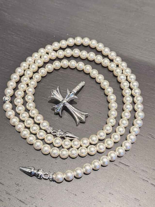 C Heart X mikimoto pearls necklace